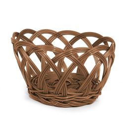 Inde Cesta para Pan Redonda de PP y Rattan de 15 cm x 8 cm