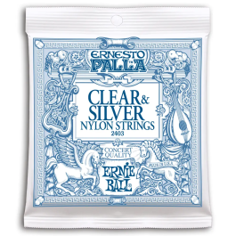 ERNIEBALL Set Cuerdas Guitarra Clásica Nylon Clear & Silver Ernesto Palla Ernieball Tensión Normal/Media Precio: 10.064175. SKU: B18ZSTA4EE
