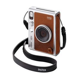 FUJIFILM Instax Mini Evo Cámara Híbrida de Fotografía Instantánea con Impresora Integrada y Conectividad Bluetooth, Sensor CMOS 1/5", Pantalla TFT 3", Color Marrón