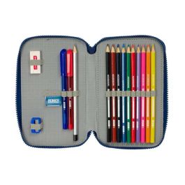 Estuche Escolar con Accesorios Munich North Azul marino 12.5 x 19.5 x 4 cm 29 Piezas