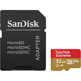 Sandisk Extreme 32 GB MicroSDHC Clase 10 UHS-I, 100 MB/s Lectura, 60 MB/s Escritura, Adaptador SD Incluido