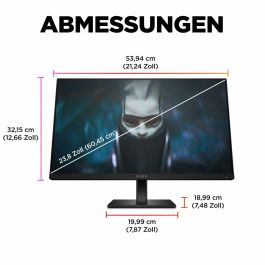 HP OMEN 24 Monitor Gaming 23.8 pulgadas FHD 165Hz para Juegos de Alto Rendimiento, Colores Vibrantes y Diseño Elegante