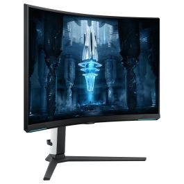 Samsung LS32BG850NPX Monitor Gaming 32 Pulgadas, 4K UHD, Mini-LED, Quantum HDR 2000, 240Hz, 1ms, Curvo 1000R, Freesync Premium Pro, G-Sync Compatible, Blanco