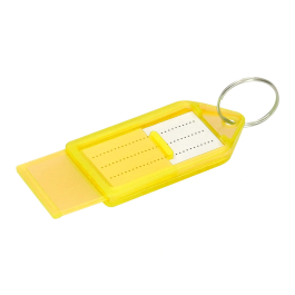 Q-connect Llavero Portaetiquetas Premium Color Amarillo Caja de 40 Unidades