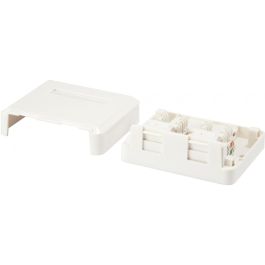 Equip Aufputzdose 2x Keystone Jack mit Abdeckung weiß