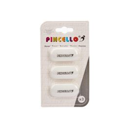 Set 3 Gomas de Borrar Ovaladas Blancas Pincello 9x16x1 cm (36 Unidades) Set 3 Gomas de Borrar Ovaladas Blancas Pincello 9x16x1 cm (36 Unidades)
