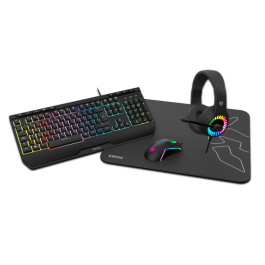 Krom Pack Gaming Kenya Teclado Ratón Alfombrilla USB Negro Precio: 39.49999988. SKU: S0235913