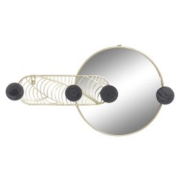 Espejo de pared DKD Home Decor Negro Dorado 44 x 7 x 25 cm Precio: 45.99581954. SKU: S3014026