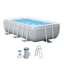Intex Piscina Rectangular Desmontable Prism Frame con Depuradora y Escalera 300x175x80cm