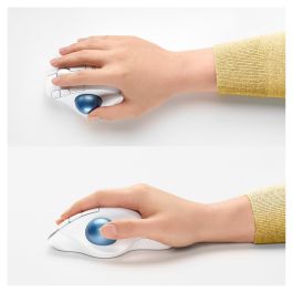 Logitech M575 ERGO Trackball Inalámbrico Bluetooth Ergonómico Blanco