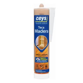 Ceys Sellador acrílico madera teca para juntas interiores en madera, mármol, azulejos, metal, cemento, yeso