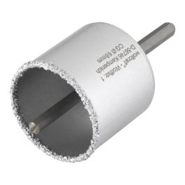 Wolfcraft Corona de perforación recubierta de carburo de tungsteno, Ø68 x 55 mm, con adaptador y broca centradora, para taladros en paredes