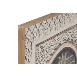 DKD Home Decor Cuadro Árabe de Lino y Abeto Beige Marrón 80 x 60 cm (4 Unidades)