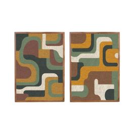 DKD Home Decor Cuadro Urban Moderno de Algodón y Madera de Acacia Verde Mostaza 105 x 75 x 3 cm (2 Unidades) Precio: 208.68999954. SKU: B1A34HYRZF