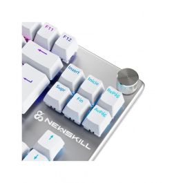 Newskill Teclado Gaming Serike TKL V2 Blanco Mecánico, RGB, Español QWERTY, Switches Intercambiables, USB Tipo A