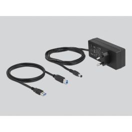 DeLOCK Concentrador USB 3.2 Gen 1 Hub Externo de Aluminio Gris con 7 Puertos, SuperSpeed 5 Gbps y Conmutadores
