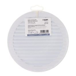 Edm Rejilla Ventilación Redonda Empotrable con Mosquitera ø150mm ABS Blanca