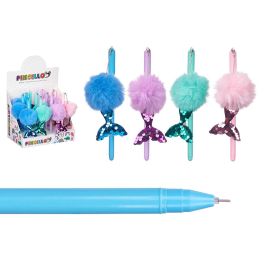 Bolígrafo Pompon Sirenas Pincello - Azul, Morado, Rosa, Verde - 7x18x4.5 cm (24 Unidades) Precio: 21.88999989. SKU: B1E6Z2WMGP