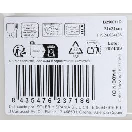 La Mediterranea Plato Llano 24 cm Barroc Elite Brillo (6 Unidades)