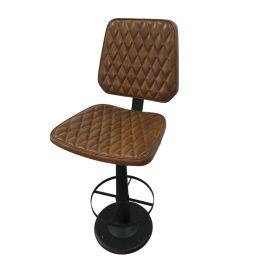 DKD Home Decor Taburete Vintage de Piel y Hierro 49 x 105 x 42 cm Colección Leather 23 Precio: 201.59000026. SKU: B128NLNAES