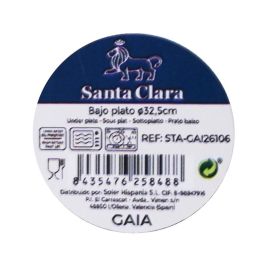 Bajo Plato Gaia Monaco 32.5 cm - Stoneware, lavavajillas y microondas - Santa Clara (6 Unidades) Bajo Plato Gaia Monaco 32.5 cm - Stoneware, lavavajillas y microondas - Santa Clara (6 Unidades)