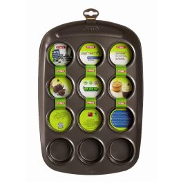 Pyrex 1452002 Molde para Muffins Acero al Carbono Antiadherente 12 Agujeros
