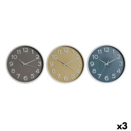 Reloj de Pared Home ESPRIT Azul Blanco Rosa Mostaza PVC 30 x 4 x 30 cm (3 Unidades) Precio: 23.50000048. SKU: B15PQKWS2B