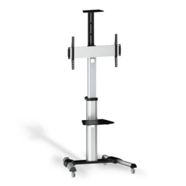 Aisens FT70TRE-037 Soporte de Suelo Inclinable para TV de 37-70" y hasta 50kg con Ruedas y Bandeja