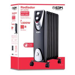 Radiador modelo "black edition" - sin aceite - (8 elementos) - 500-1000-1500w - edm