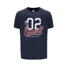 Camiseta de Manga Corta Hombre Russell Athletic A30101-OB 155 Azul oscuro (S)