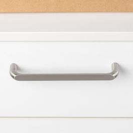 Emuca Lote de 20 tiradores para mueble Zagreb, L236mm, intereje 224mm, Zamak, Níquel satinado