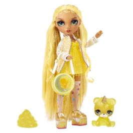 Muñeca de alta moda arcoíris con kit de limo y mascota - Sunny (amarillo) - Muñeca con purpurina de 28 cm con kit de limo y mascota