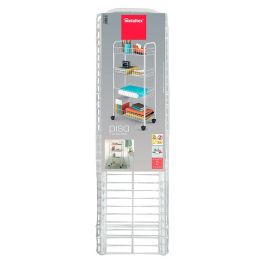 Metaltex Carro multiusos 4 estantes con ruedas 41 x 23 x 84 cm alambre plastificado