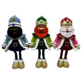 DKD Home Decor Figura Navidad Reyes Magos Extensible Poliéster Multicolor 15 x 66 x 30 cm (3 Unidades) Precio: 41.50000041. SKU: B184JJ29SN