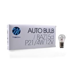 Lámpara M-Tech Baz15D 12 V 21-4 W Clear | 10 Unidades MTECZ37