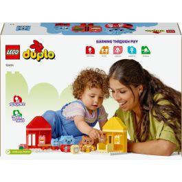 LEGO 10414 DUPLO My First: Mis Rituales Diarios - Hora de Comer y Dormir, Juguete Social con 4 Figuras de Animales
