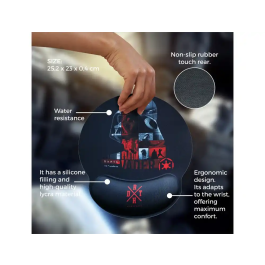 Wondee Alfombrilla de Ratón Star Wars Darth Vader Ergonómica Gel Reposamuñecas Antideslizante 230x250 mm