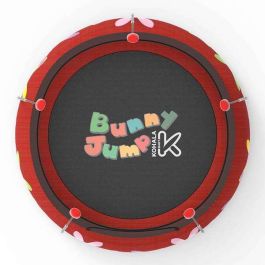 Ociotrends Trampolín Hinchable con Red para Niños - 120 cm Diámetro x 35 cm Altura - Plástico Rojo - Edad 3+ Años