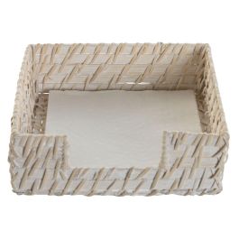 Servilletero Balines DKD Home Decor Blanco Natural 18 x 6 x 18 cm
