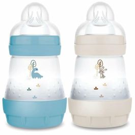 MAM MAM9001616836503 Set de 2 Biberones Easy Start Anticólico 160 ml Flow 1 Tetina Ocean + Sand