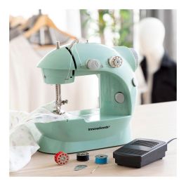 Innovagoods Mini Máquina de Coser Portátil V0103326 con LED, Cortahílos y Accesorios, 2 Velocidades, Doble Puntada, Fácil de Usar y Transportar