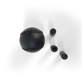OCC Motorsport OCCPOM002 Pomo Palanca de Cambios de Piel Perforada Redondo Corto Negro Universal con Patrones de Marchas