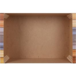 Confortime Caja Wood Brillo Nature C, 58 x 39 x 23 cm (3 Unidades)