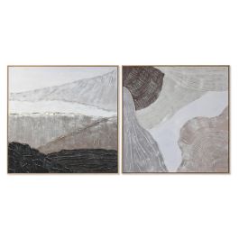 Cuadro Item Home DKD Home Decor Negro Beige 4.3 x 123 x 123 cm (2 Unidades) Precio: 274.49999984. SKU: B15Y8LHYSJ