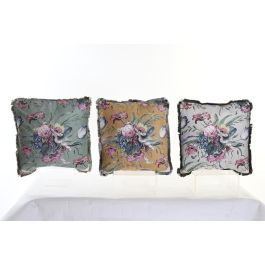 DKD Home Decor Cojín Shabby Poliéster Verde Blanco con Flecos y Cremallera 45 x 45 x 15 cm Lote de 6 Precio: 51.34998. SKU: B1F6DM3MQF