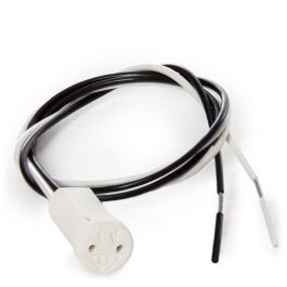 Portalámparas Cerámico G4/MR11 Cable 300Mm 180ºc Portalámparas Cerámico G4/MR11 Cable 300Mm 180ºc