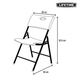 Lifetime Silla Plegable Pack de 4 de Plástico y Acero 50x58x83 cm