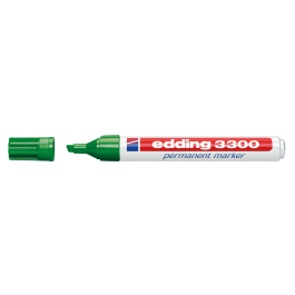 Edding Marcador 3300 Rotulador Permanente Punta Biselada Recargable Color Verde Trazó 1-5mm