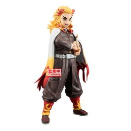 Banpresto BP29369P Figura Kyojuro Rengoku Demon Slayer Grandista 24cm PVC y ABS Hashira de las Llamas
