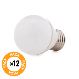Pack 12 Lámparas LEDs 2835SMD E27 5W 410Lm 40.000H Iluminación Interior Hogar y Locales Ahorro Energético 80%